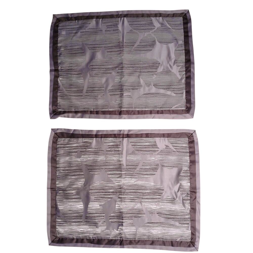 Simply Vera Wang 2 Set Pillow‎ Shams Purple MAUVE Standard Pillowcase Luxe Sheen
